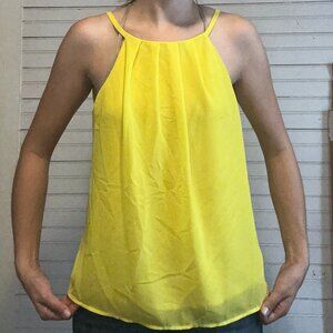 Chocolate USA bright yellow shear back tank top